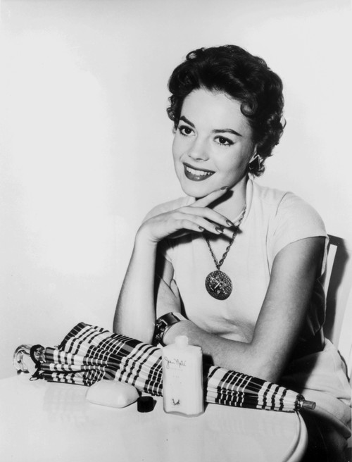 Natalie Wood Leaning on the Table Photo Print - Item # VARCEL709986