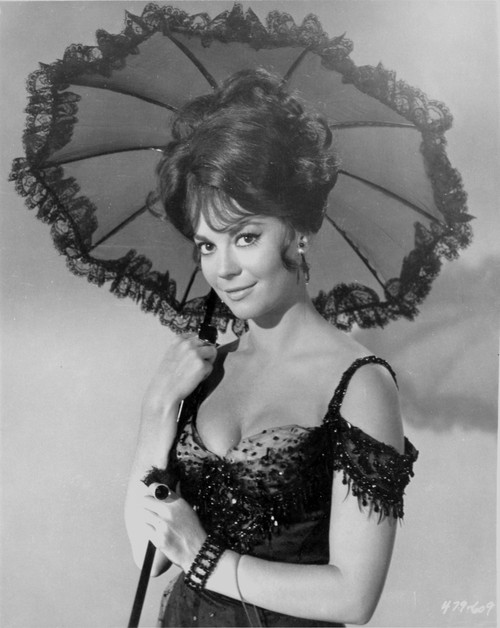 Natalie Wood posed and Holding an Umbrella Photo Print - Item # VARCEL709991