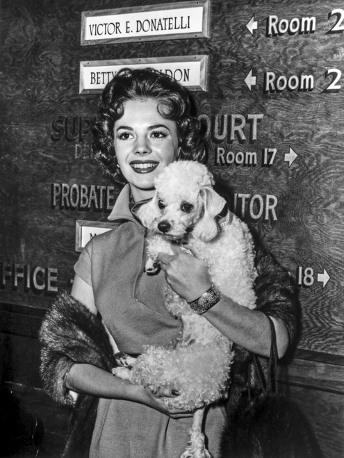 Natalie Wood Holding a Dog in Classic Photo Print - Item # VARCEL709983