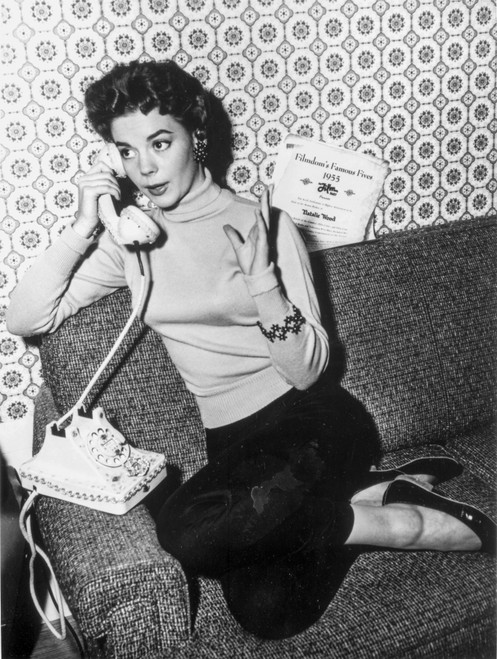 Natalie Wood Talking on the Phone Photo Print - Item # VARCEL709985