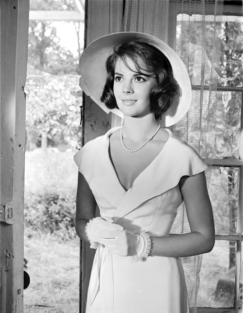 Natalie Wood smiling in Glossy Dress Photo Print - Item # VARCEL710016