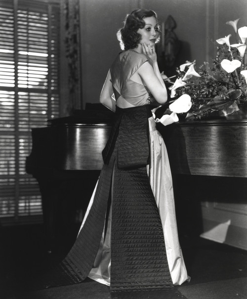 Loretta Young White Flowers, Silver and Gown Black Photo Print - Item # VARCEL710066