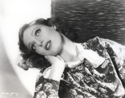 Loretta Young Black and White Pose Side Way Photo Print - Item # VARCEL710072
