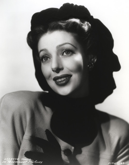Loretta Young posed with Black Gloves Photo Print - Item # VARCEL710046