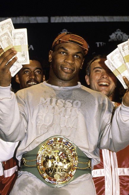 Mike Tyson holding money Photo Print