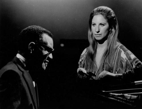 Ray Charles and Barbara Streisand performing Photo Print (10 x 8)