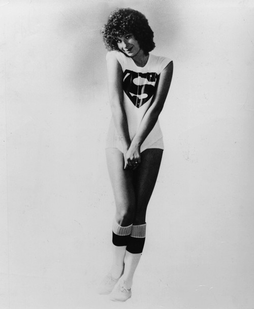 Barbra Streisand wearing a superman t-shirt Photo Print (8 x 10)