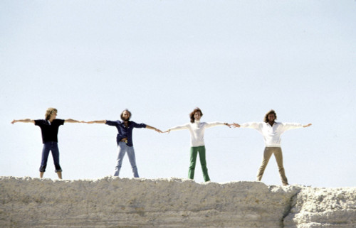 the Bee Gees posing on a cliff Photo Print (10 x 8)