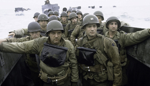 Tom Hanks and Tom Sizemore in Saving Private Ryan Photo Print - Item # VARGLP349763
