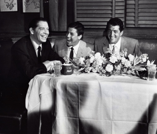 Martin and Lewis in a restaurant with Milton Berle Photo Print (10 x 8)