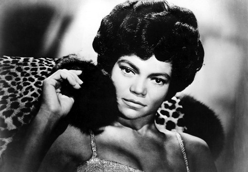 Eartha Kitt with a leopard print fur Photo Print - Item # VARGLP352886