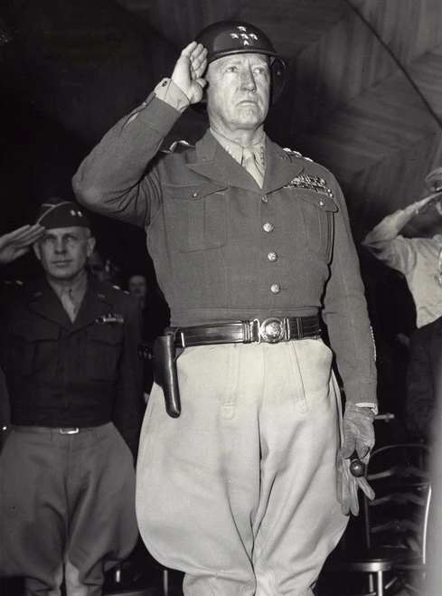 General George Patton saluting Photo Print - Item # VARGLP356982