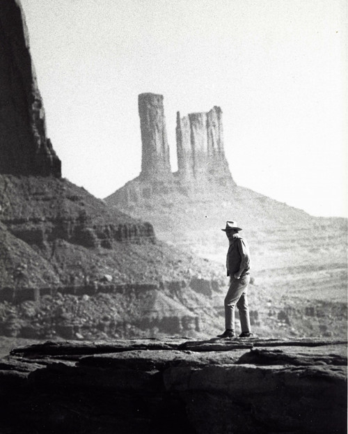 John Wayne on location in Utah Photo Print - Item # VARGLP360383