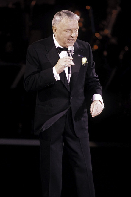 Frank Sinatra performing on stage at Radio City Music Hall in New York City Photo Print (8 x 10)