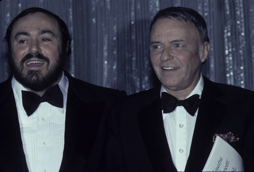 Frank Sinatra and Luciano Pavarotti at an event Photo Print - Item # VARGLP368421