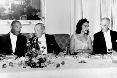 Martin Luther King Jr Gunnar John Coretta Scott King and Nils Langhelle at the Nobel Peace Prize dinner Photo Print (