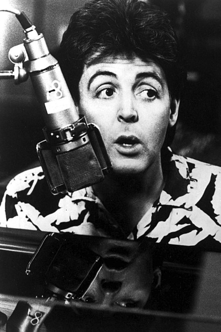 Paul McCartney in a recording studio Photo Print - Item # VARGLP375608