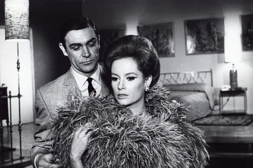 A film still of Sean Connery and Luciana Paluzzi in Thunderball Photo Print - Item # VARGLP382031