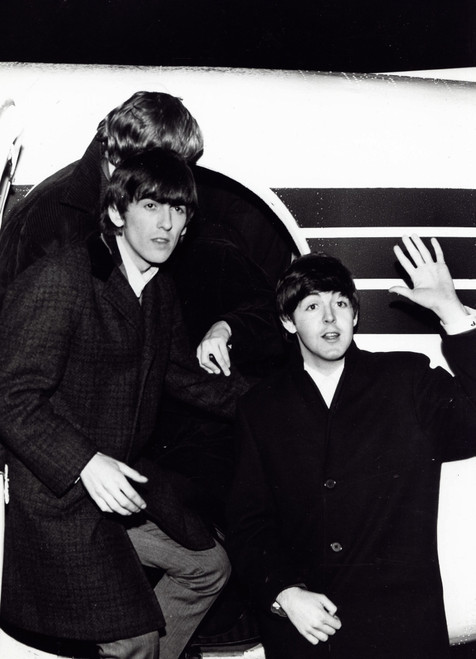 George Harrison and Paul McCartney at an airport Photo Print - Item # VARGLP385073