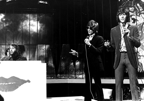 the Bee Gees on stage Photo Print - Item # VARGLP385390
