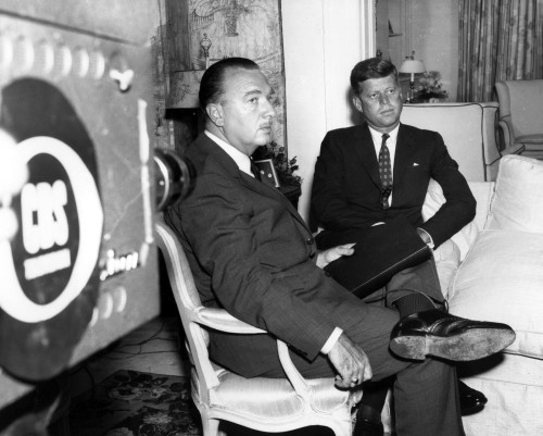 John F Kennedy in an interview with Walter Cronkite Photo Print (10 x 8)