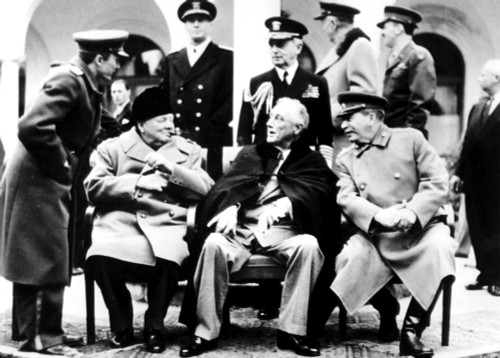 Winston Churchill Franklin Roosevelt and Joseph Stalin at the Yalta Conference Photo Print (10 x 8)