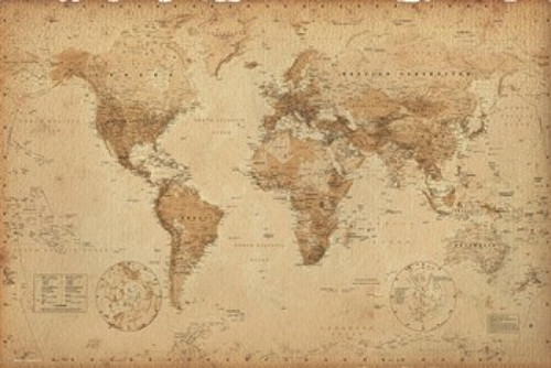Map of the World Poster Print