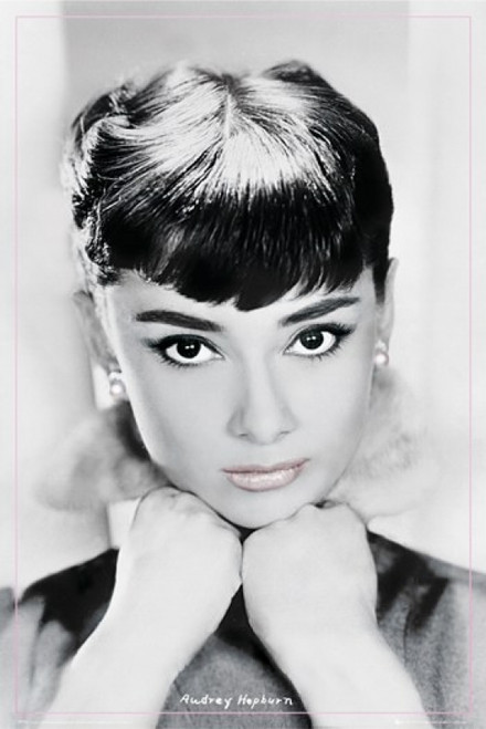 Audrey Hepburn - Lips Black & White Poster Print