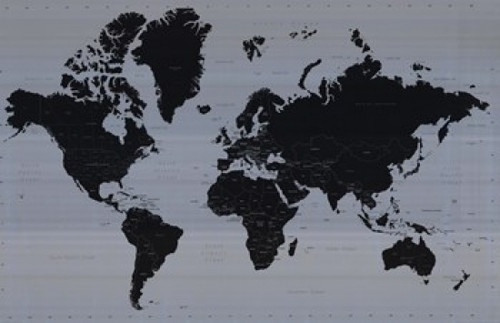 World Map - Contemporary Poster Print