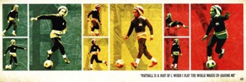 Bob Marley Football Poster Print