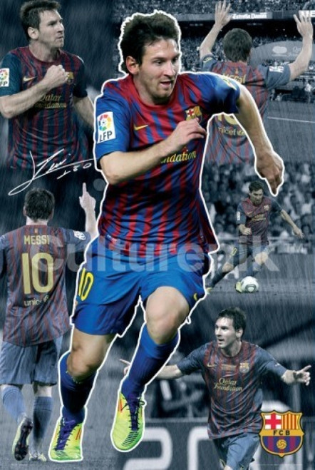FC Barcelona Lionel Messi Collage 2011 - 2012 Poster - 22 x 34 inches