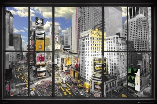 NEW YORK WINDOW Poster - 22 x 34 inches