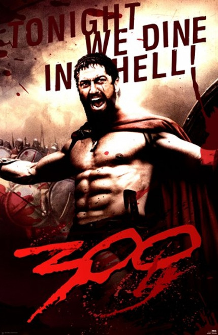 300 - Leonidas Dine In Hell Poster - 22 x 34 inches