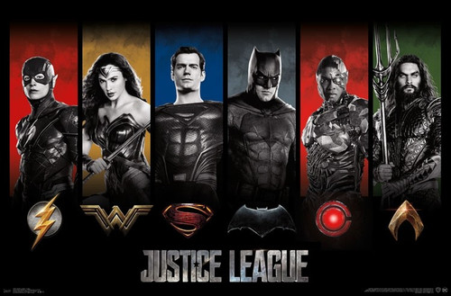 Justice League - Logos Poster - 22 x 34 inches