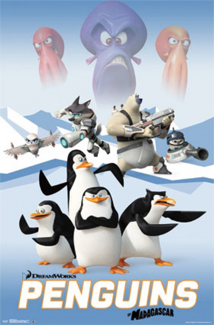 Penguins of Madagascar - Cast Poster - 22 x 34 inches