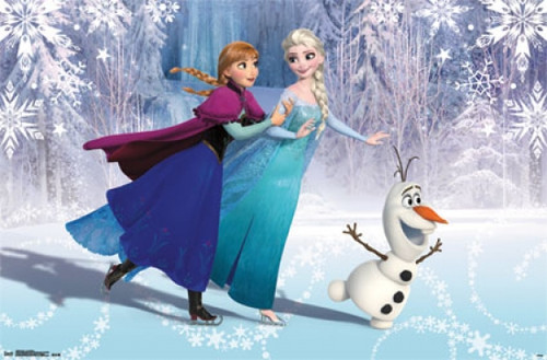 Frozen - Ice Skating Poster - 22 x 34 inches