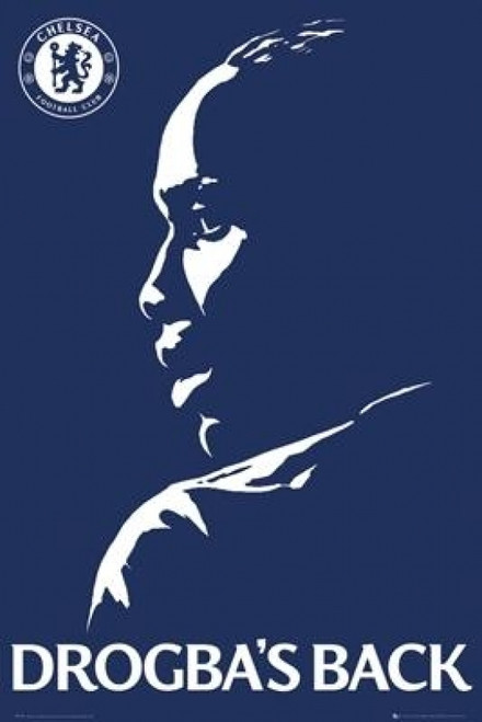 Chelsea FC Didier Drogba's Back Poster - 22 x 34 inches