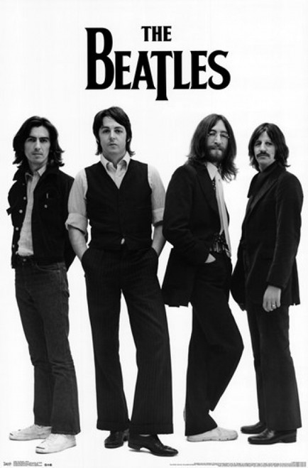 The Beatles - White Poster - 22 x 34 inches