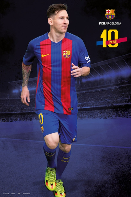 Fc Barcelona 2016/2017 Messi Pose Poster - 22 x 34 inches