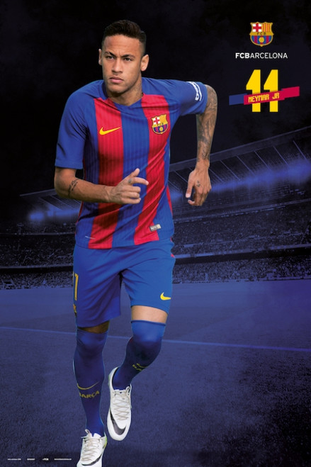 Fc Barcelona 2016/2017 Neymar Pose Poster - 22 x 34 inches