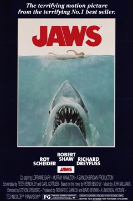 Jaws Movie Poster Poster - 22 x 34 inches