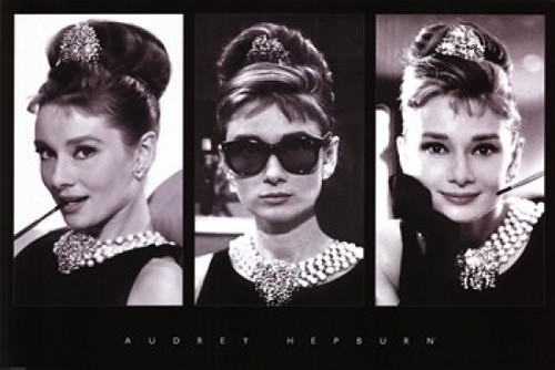 Audrey Hepburn - Triptych Poster Print