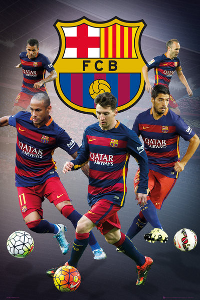 Barcelona Star Players Poster Print