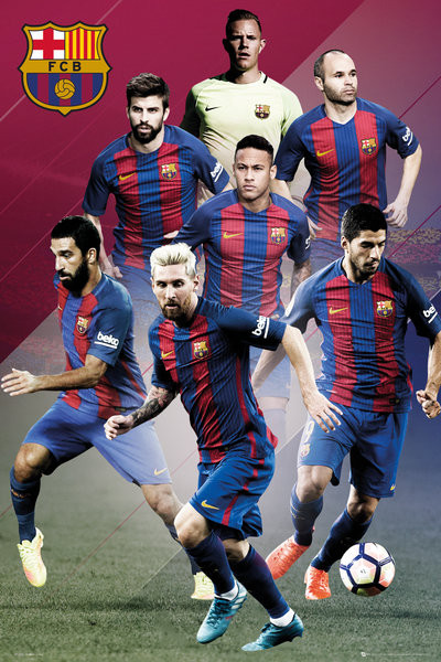 Barcelona Players 16-17 Poster Print
