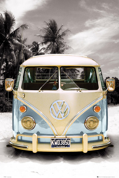 Vw Camper Beach Poster Print