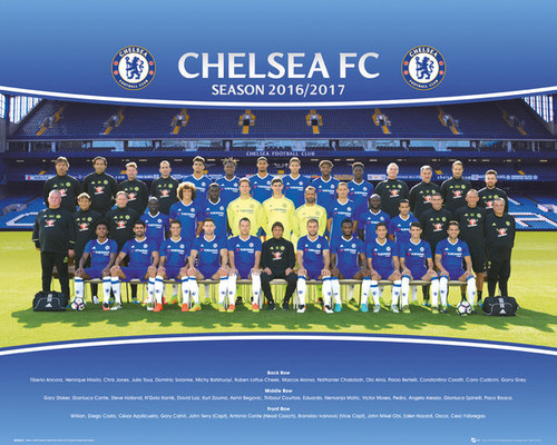 Chelsea Team Photo 16-17 Poster Print