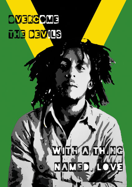 Bob Marley Collage Poster Print