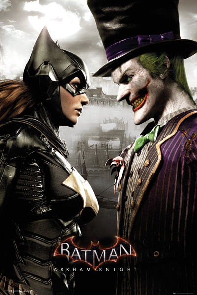 Batman Arkham Knight Batgirl And Joker Poster Print