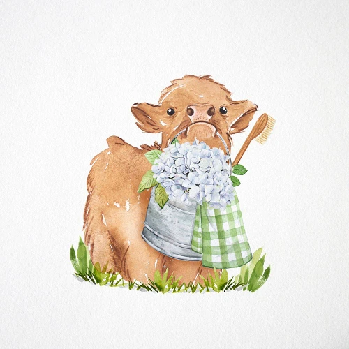 Cutesy Cow Poster Print - Enya Todd