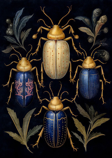 Botanical Beetles 4 Poster Print - Dutch Lady The